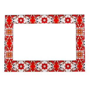 Portuguese Ceramic Tile Pattern Magnetic Frame
