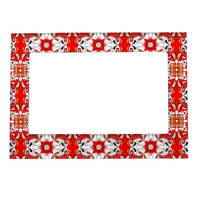 Portuguese Ceramic Tile Pattern Magnetic Frame (Front)