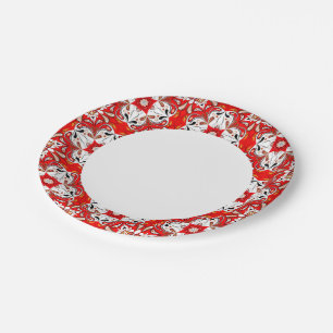 Portuguese Ceramic Tile Pattern Paper Plates