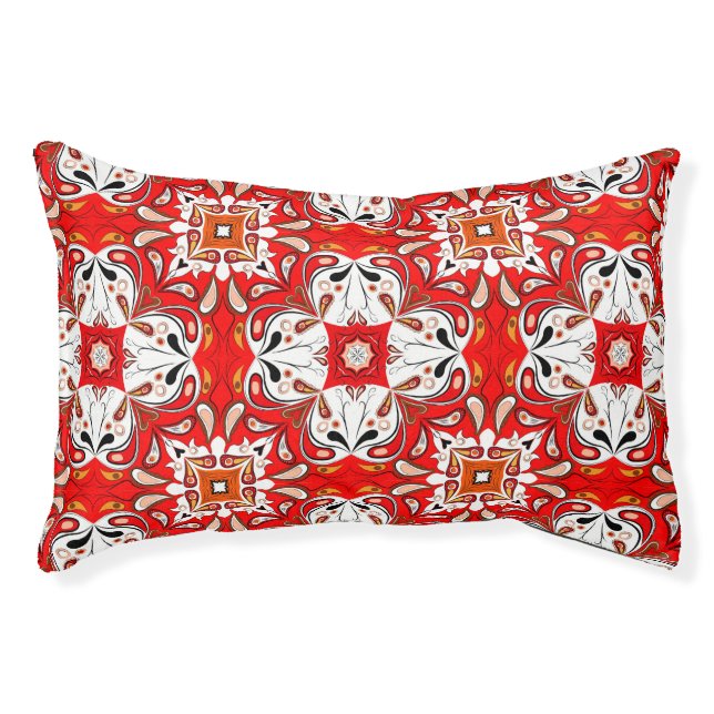 Portuguese Ceramic Tile Pattern Pet Bed (Front)