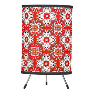 Portuguese Ceramic Tile Pattern Tripod Lamp