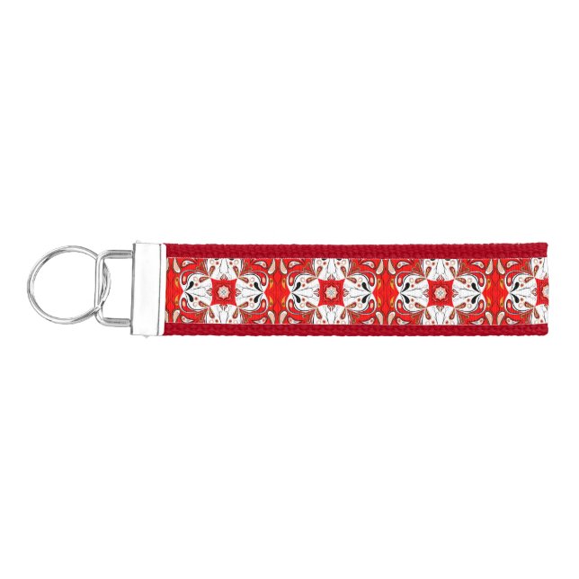 Portuguese Ceramic Tile Pattern Wrist Keychain (Keys on Left)