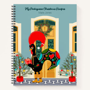 Portuguese Christmas decorated house with Rooster  Notebook