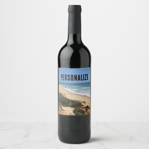 Portuguese Coastline Custom Wine Label