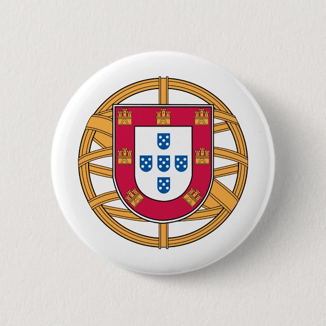 Portuguese Coat of Arms Button (Front)