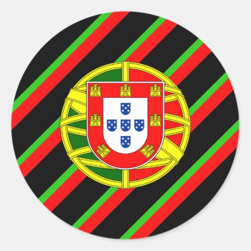 Portuguese Coat of arms Classic Round Sticker