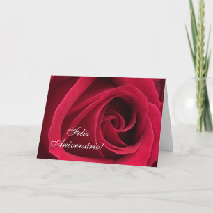 Portuguese: Congratulations! Birthday rose Card