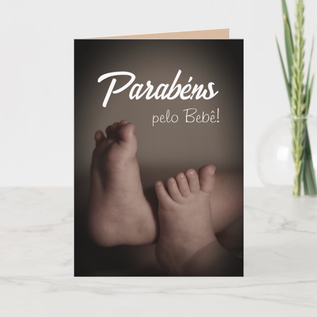 Portuguese Congratulations for Baby Card (Front)