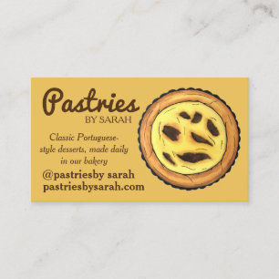 Portuguese Custard Egg Tart Pastel Pastéis de Nata Business Card