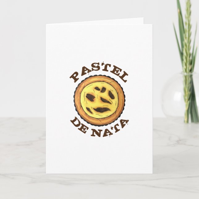 Portuguese Custard Egg Tart Pastel Pastéis de Nata Card (Front)
