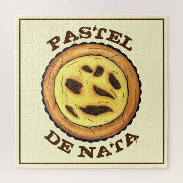 Portuguese Custard Egg Tart Pastel Pastéis de Nata Jigsaw Puzzle (Vertical)