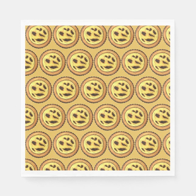 Portuguese Custard Egg Tart Pastel Pastéis de Nata Napkins (Front)