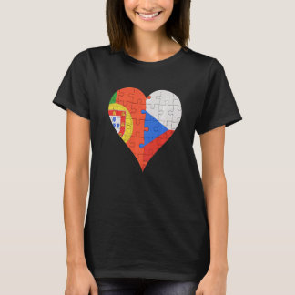 Portuguese Czech Flag Heart T-Shirt