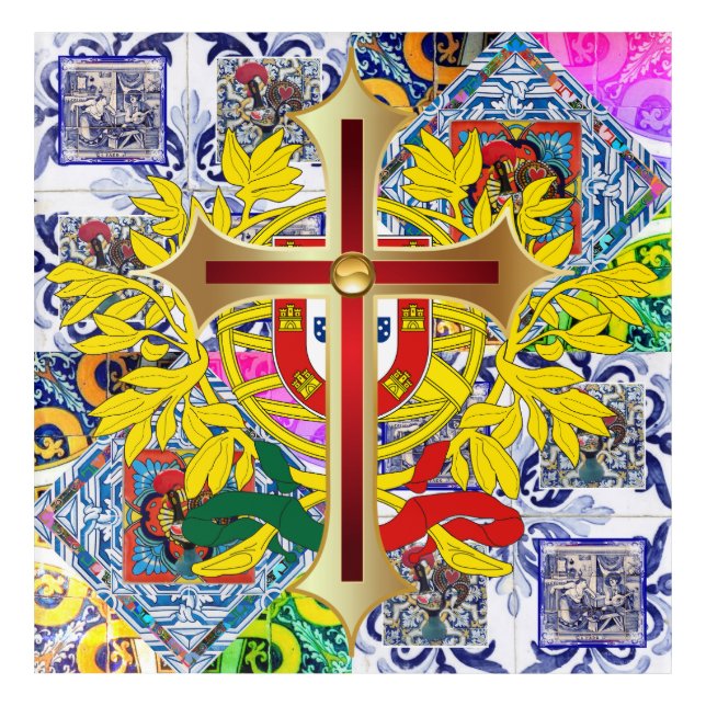 Portuguese designs acrylic print (Front)