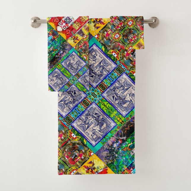 Portuguese designs bath towel set (Insitu)