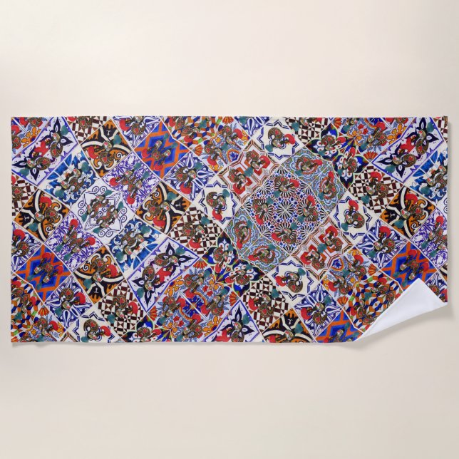 Portuguese designs  beach towel (Front)