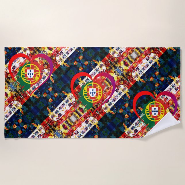 Portuguese designs  beach towel (Front)