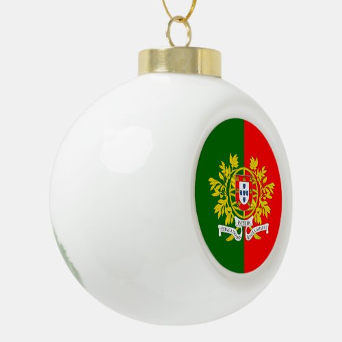 Portuguese designs ceramic ball christmas ornament