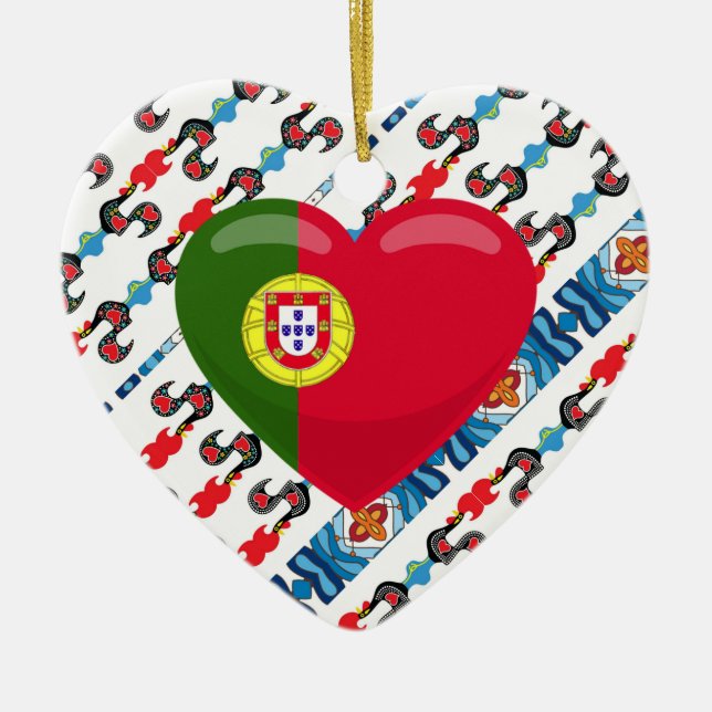 Portuguese designs ceramic ornament (Front)