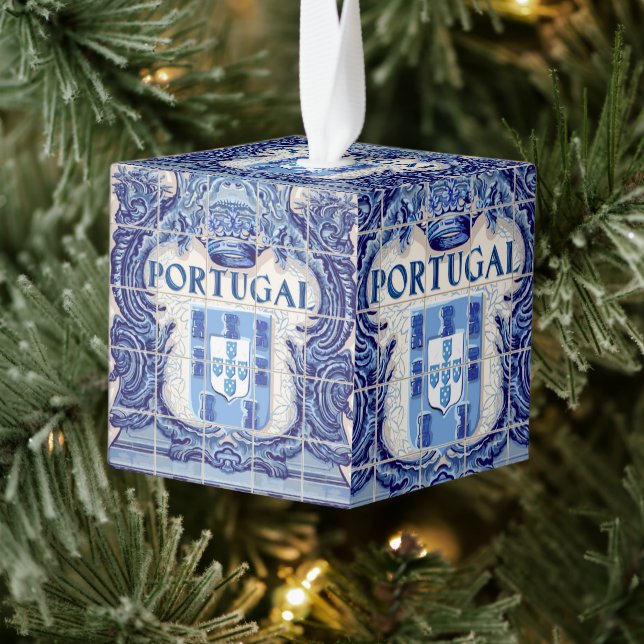 Portuguese designs cube ornament (Tree)