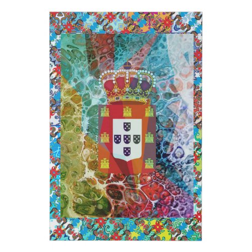 Portuguese designs faux canvas print