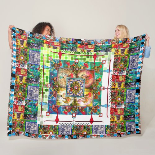 Portuguese designs fleece blanket