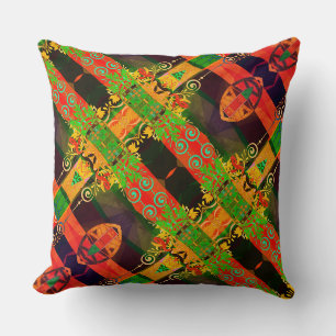 Portuguese designs fleece blanket throw pillow