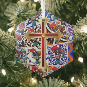Portuguese designs glass ornament