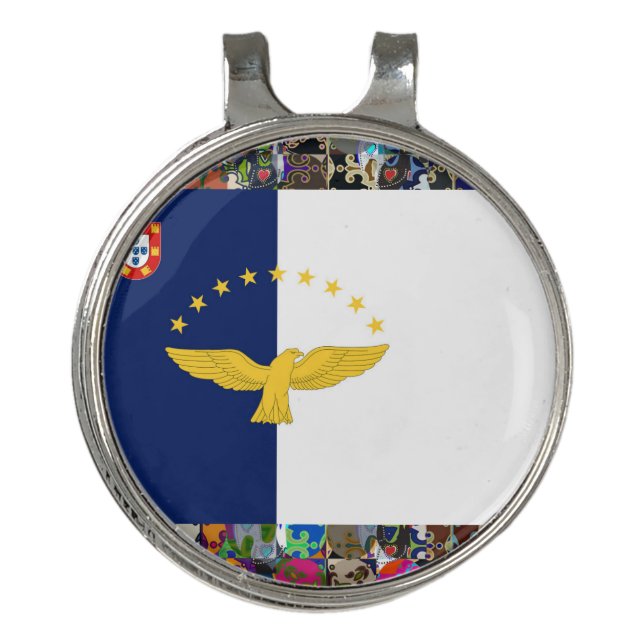Portuguese designs golf hat clip (Front)