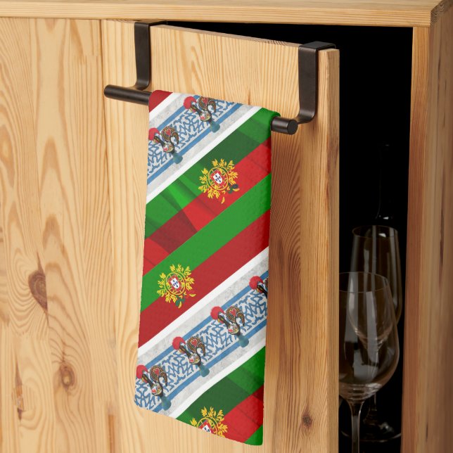 Portuguese designs kitchen towel (Thirds Fold)
