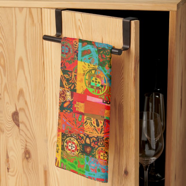 Portuguese designs kitchen towel (Thirds Fold)