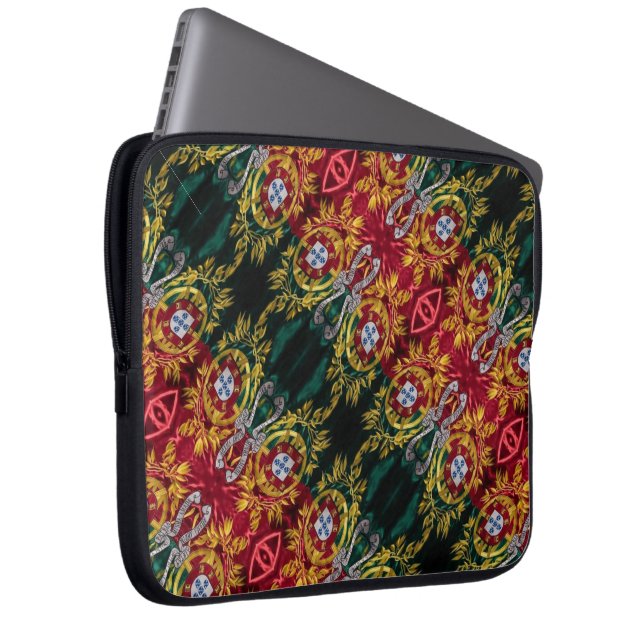 Portuguese designs laptop sleeve (Front Right)