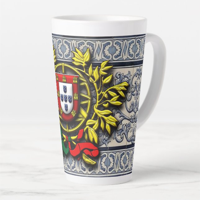 Portuguese designs latte mug (Right Angle)