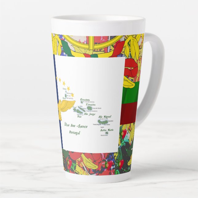 Portuguese designs  latte mug (Right Angle)