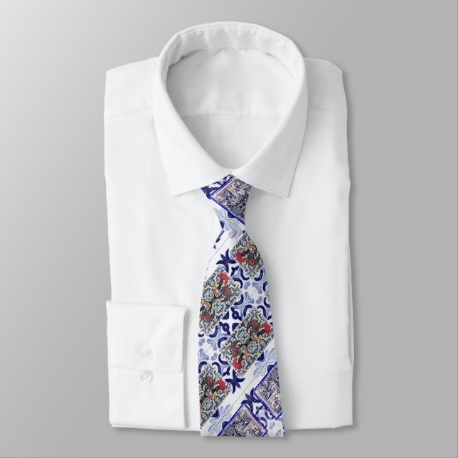 Portuguese designs neck tie (Tied)