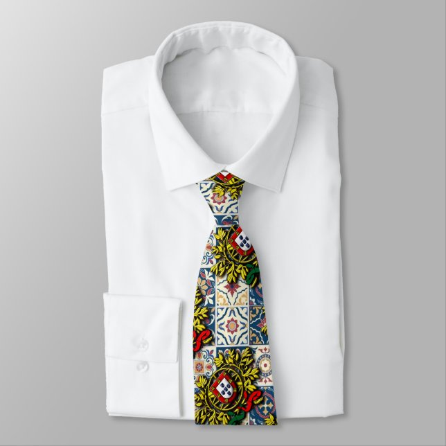 portuguese designs neck tie (Tied)