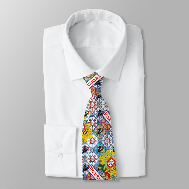 Portuguese designs neck tie (Tied)
