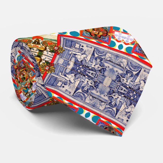 Portuguese designs neck tie (Rolled)