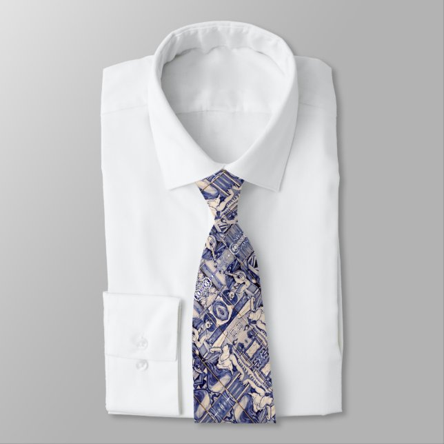 Portuguese designs neck tie (Tied)