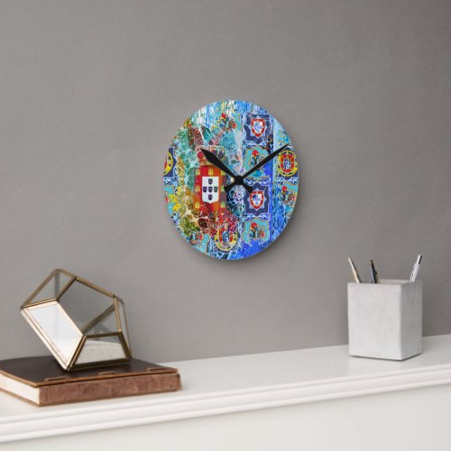 Portuguese designs round clock