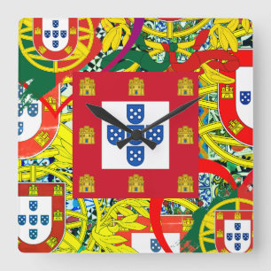 Portuguese designs square wall clock
