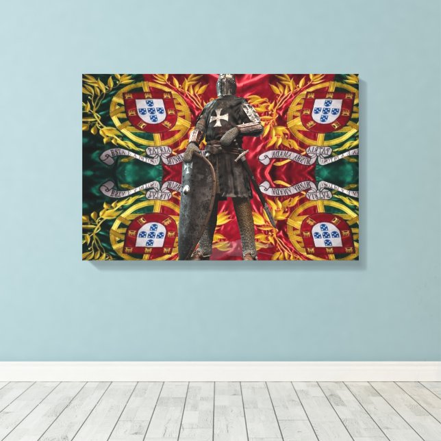 Portuguese designs Stretched Canvas Print (Insitu(Wood Floor))