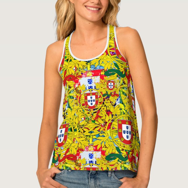 Portuguese designs  tank top (Front)