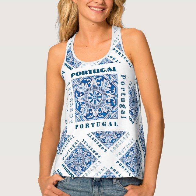 Portuguese designs tank top (Front)