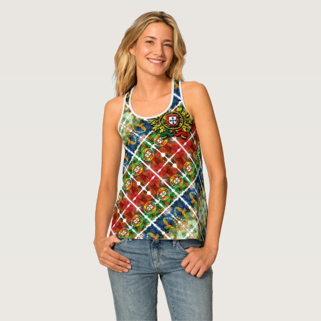 Portuguese designs tank top (Front Full)