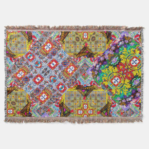 Portuguese designs throw blanket