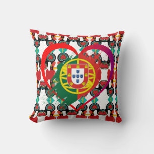 Portuguese designs throw pillow
