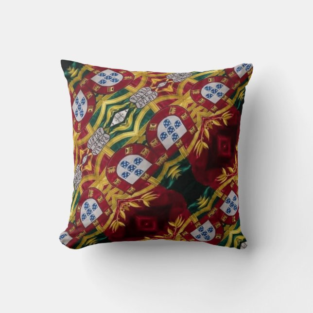 Portuguese designs throw pillow (Front)