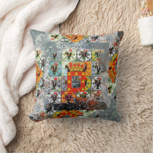 Portuguese designs throw pillow