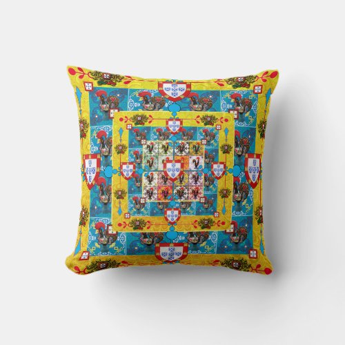 Portuguese designs throw pillow